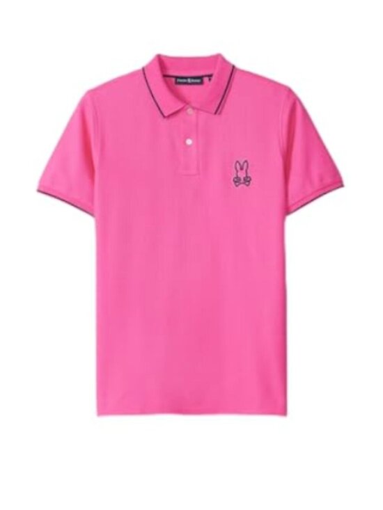 Psycho Bunny Kids Size XL Pima Cotton Polo Shirt Pink Anglo American Logo